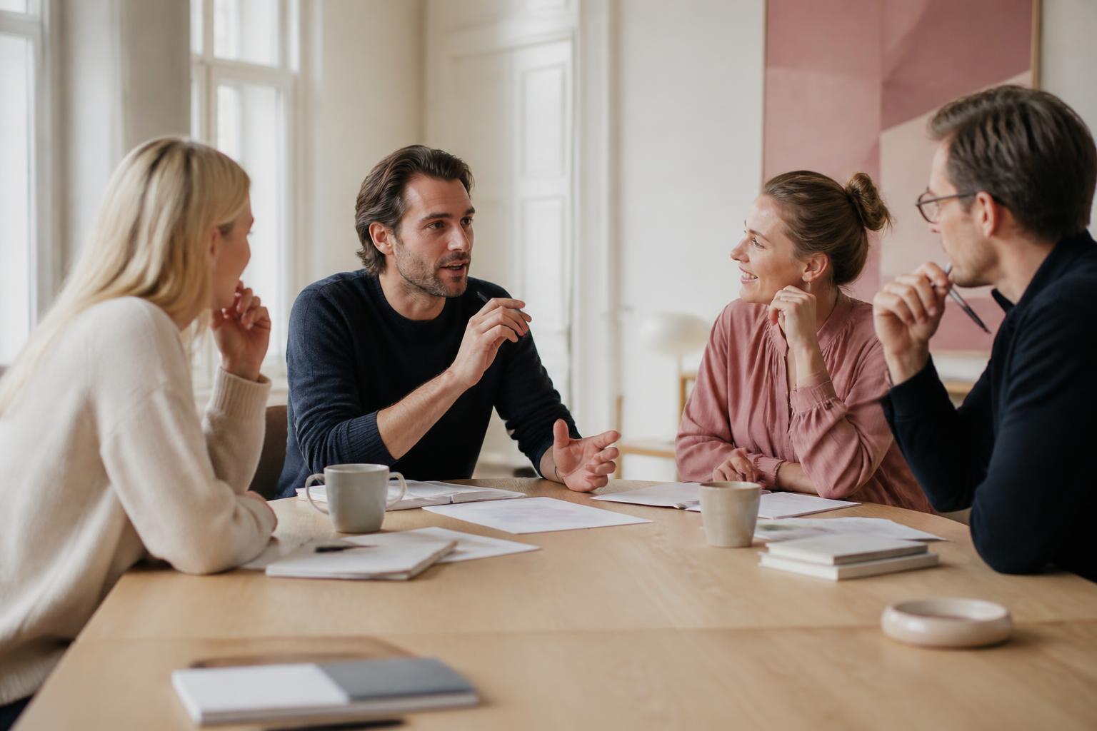 Ledelsesteam i en strategisamtale